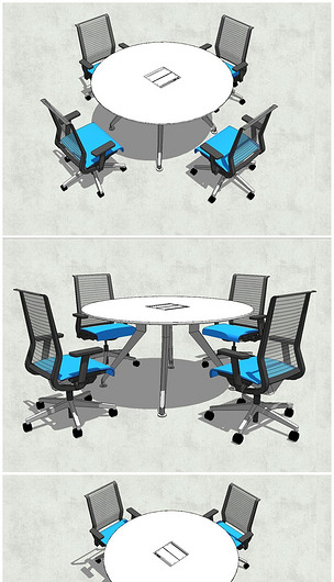 精品會議室辦公室桌椅SU模型素材下載-編號17326731-商業景觀 辦公家具定制
